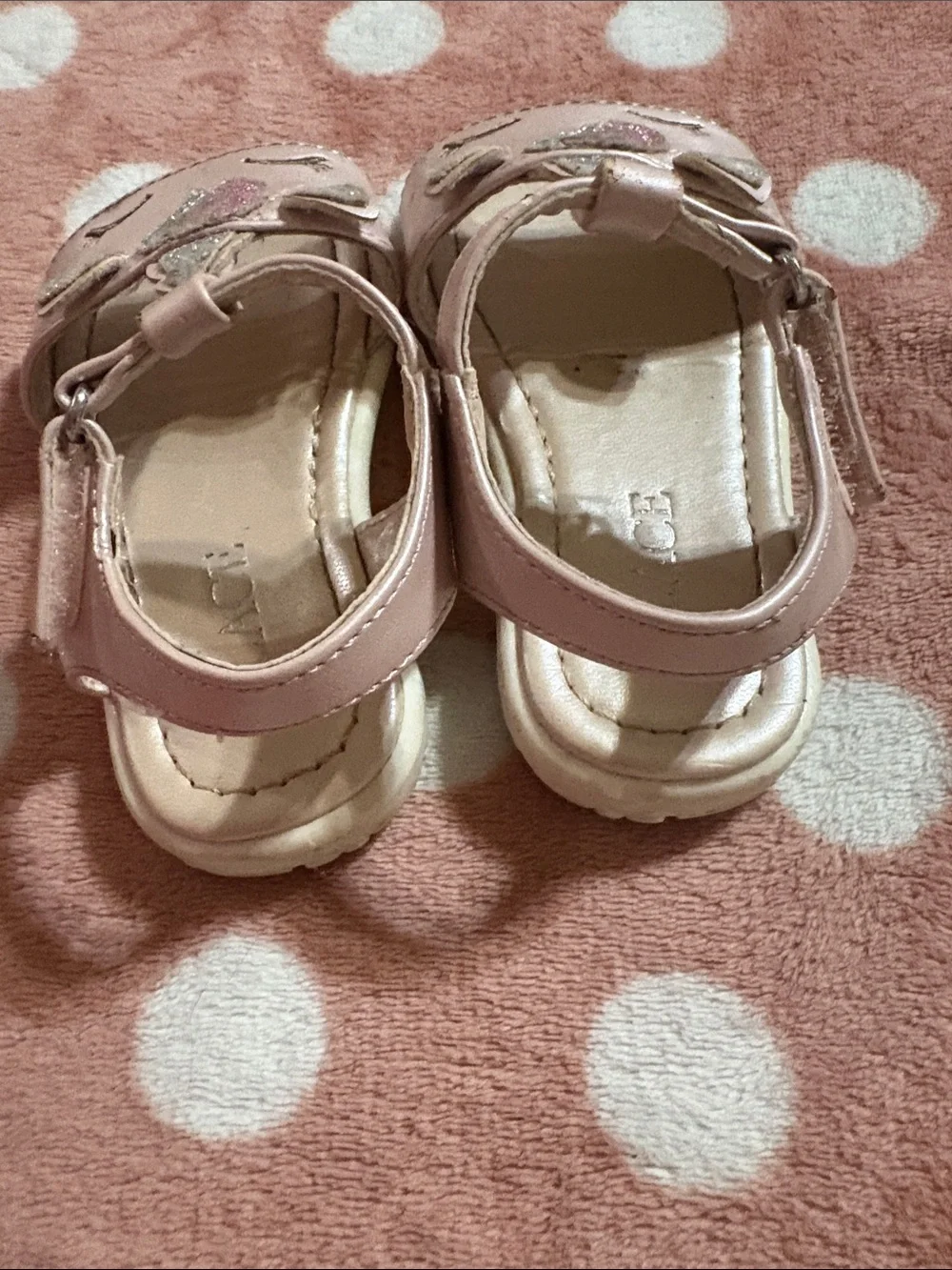 The Children's Place Pink Unicorn Glitter Strap Sandals